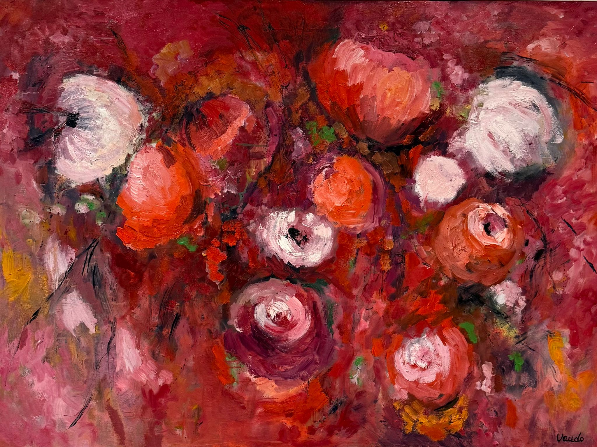 Red red Roses | 140x100 cm | olieverf op canvas