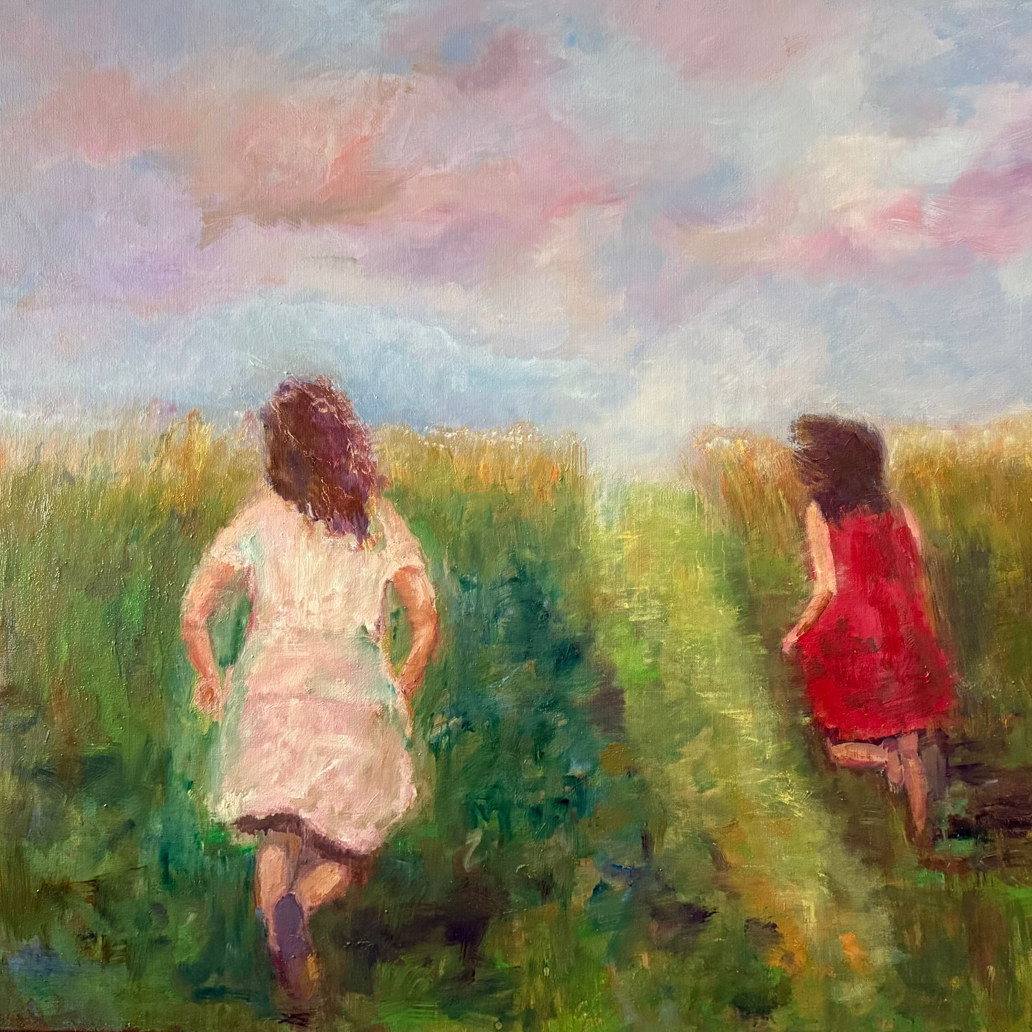 Running to The Future | 120x100 cm | olieverf op canvas